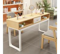 Tavolo per manicure per nail art, moderno e professionale, con cassetti e ripiani aperti, postazione trucco per casa, salone di bellezza o spa