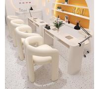 Tavolo per Manicure Tavolo per Unghie Moderno E Compatto con Doppio Strato di Stoccaggio per La Tecnica delle Unghie, Stazione di Lavoro di Bellezza del Salone di Legno della Stazione Termale(Style 2)