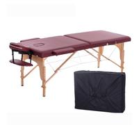 Tavolo per massaggi terapeutici, 2 sezioni, pieghevole, in alluminio, per spa, bodybuilding, lettino di bellezza con borsa per il trasporto (D)