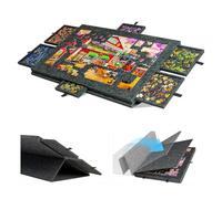 Tavolo per Puzzle Inclinabile con 6 Cassetti di Smistamento per Adulti e Bambini, Porta Puzzle con Supporto e Copertura Progettati 2 in 1, Tappetino Puzzle Ideale per Puzzle da 1000 Pezzi