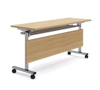 Tavolo per sala conferenze con ruote silenziose, tavolo da conferenza pieghevole mobile, tavolo da allenamento per ufficio, scuola, sale riunioni di lavoro (120 x 50 x 75 cm)