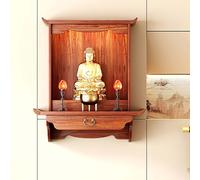 Tavolo per santuario del Buddha in legno massello da parete,tavolo per santuario del Buddha personale con spazio di archiviazione,mobiletto per santuario del Buddha cinese,santuario del Buddha(78cm/30