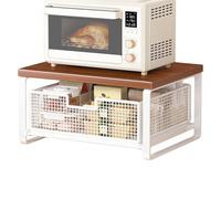 Tavolo per stampante, organizer regolabile a doppio livello, supporto per stampante da scrivania, per cucina, postazione di lavoro, caffettiera, tostapane