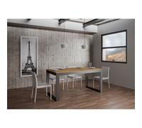 Tavolo piano Quercia Natura telaio Antracite Allungabile 284 cm TECNO Evolution