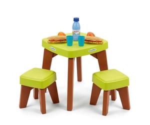 Tavolo Pic Nic Con Sgabelli e Accessori Bambini 1-3 Anni Ecoiffier Set 11 Pezzi