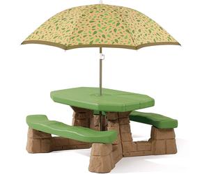 Tavolo Pic-Nic per 6 Bambini con Ombrellone - Step 2 Naturally Playful