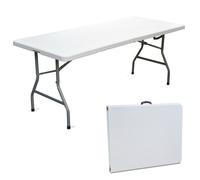 TAVOLO pieghevole - 180cm - mare picnic - IN PVC CHIUDIBILE A VALIGETTA RESINA