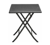 Tavolo Pieghevole 62×62 effetto Rattan Cilvani, modello Max realizzato in Resina con struttura in Acciaio Dimensioni 62P x 62l x 74H cm - Colore Wenge - Forma Quadrato - Numero dei posti a sedere 4
