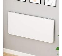 Tavolo pieghevole a forma di foglia, piccolo, salvaspazio, da parete, per cucina, studio, camera da letto, bagno, ufficio e balcone (bianco, 90 x 30 cm)