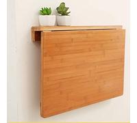 Tavolo pieghevole a forma di foglia, scrivania da pranzo e computer in bambù, multifunzione, salvaspazio, per piccoli spazi