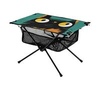 Tavolo pieghevole a forma di gatto nero, robusto, portatile, da viaggio, con borsa per il trasporto, per pranzi all'aperto, cucina, picnic