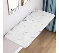 Tavolo pieghevole a parete per scrivania, a parete Scrivania pieghevole, piccola scrivania sospesa, aggiunta perfetta a casa/ufficio/cucina e sala da pranzo(White Stone Grain Color,60*30cm)
