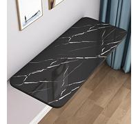 Tavolo pieghevole a parete per scrivania, a parete Scrivania pieghevole, piccola scrivania sospesa, aggiunta perfetta a casa/ufficio/cucina e sala da pranzo(Black Stone Grain Color,50*40cm)