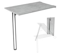 Tavolo pieghevole a parete Piano di lavoro 80x50 cm in cemento Tavolo pieghevole Tavolo da pranzo Tavolo da cucina a parete Altezza tavolo 74 cm