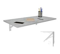 Tavolo pieghevole a parete Piano per scrivania 80x40 cm in cemento Tavolo da pranzo pieghevole Tavolo da cucina a parete Tavolo da bar Tavolo in piedi Tavolo a parete Tavolo pieghevole a parete