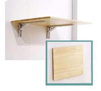 Tavolo pieghevole a parete | Space-Saving Solid Wood Kitchen Desk | Compatto Floating Dining, Study & Writing Table for Small Spaces, Balcony & Home Office