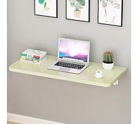 Tavolo pieghevole a ribalta, piccolo tavolo da pranzo salvaspazio da parete, scrivania pieghevole per cucina, studio, camera da letto, bagno, ufficio, balcone (giallo chiaro, 50 x 30 cm)