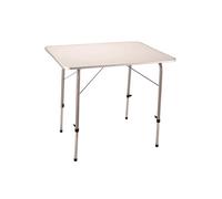 TAVOLO PIEGHEVOLE ALTEZZA REGOLABILE GIARDINO CAMPEGGIO 80X60CM METALLO BIANCO