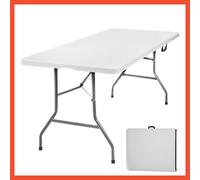 Tavolo Pieghevole Campeggio in Plastica da Giardino 180 Salvaspazio Valigetta