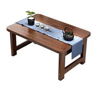 Tavolo pieghevole compatto per balcone e piccoli spazi, da pranzo pigro e mini tavolino da caffè per appartamenti, salotti, apprendimento e gioco dei bambini, marrone, 90 x 48 x 35 cm