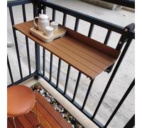 Tavolo pieghevole da appendere al balcone, scrivania salvaspazio (80 x 26 cm) per patio, terrazze e piccoli tavoli da ringhiera bianco slish perfetto per giardini e balconi