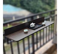 Tavolo pieghevole da balcone for esterni, si fissa alla ringhiera del balcone, scrivania pieghevole piccola e regolabile in altezza for patio, multiuso come bar, sala da pranzo o come pianta.(124*21*9