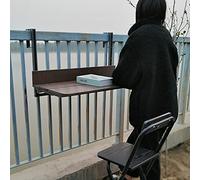 Tavolo pieghevole da balcone, tavolo da appendere per patio, tavolino da caffè, scaffale salvaspazio per il tempo libero per giardino e casa da pranzo (100 x 37 cm)