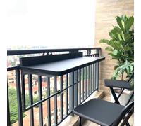 Tavolo pieghevole da balcone, tavolo da ringhiera regolabile, tavolo salvaspazio per esterni, resistente alle intemperie e durevole per uso in terrazza