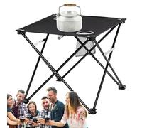 Tavolo Pieghevole Da Campeggio,Tavolo con Tela Ripiegabile e Portabicchieri - Accessorio Portatile per Esterni Viaggi Trekking Pranzo Spiaggia Picnic Giardino Balcone