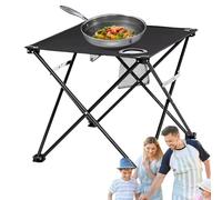 Tavolo Pieghevole Da Campeggio | Tavolo Pieghevole Spiaggia Con 2 Portabicchieri,Accessorio Portatile per Escursioni Viaggio Pesca Picnic Balcone
