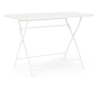 Tavolo pieghevole da esterno acciaio YVONNE Bianco (110x70x72cm) 0803600