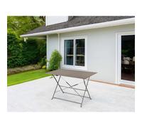 Tavolo da Giardino Bistro' In Ferro 110x70 cm - Tortora - Pieghevole Greenwood