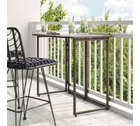 Tavolo Pieghevole da Giardino Marrone 90x51x75 cm Polyrattan, Folding Outdoor Table for Patio Terrace Balcony, Weather Resistant Rattan Furniture with Foldable Design, Easy Storage Dining Table