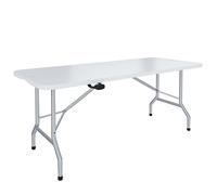 Tavolo Pieghevole da giardino per esterno 180x75 Rettangolare in Plastica HDPE