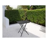 Tavolo pieghevole da giardino Rovigo antracite 80x80x72 cm Antracite