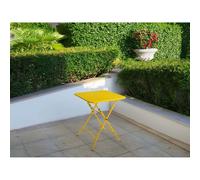 Tavolo pieghevole da giardino Rovigo in metallo giallo 60x60x72 cm Giallo