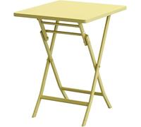 Tavolo Pieghevole da Giardino, Tavolino Rotondo/Quadrato, Tavolo Multiuso Semplice per Interni Ed Esterni per Cortile, Giardino, Bistrot, Yellow, 55x55x72cm