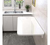 Tavolo pieghevole da parete 110 x 30 cm, portatile per computer portatile, in legno solido da cucina, tavolo spazio-risparmio terrazza study, perfetto per piccoli spazi