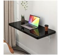 Tavolo pieghevole da parete a ribalta salvaspazio per casa, ufficio e postazione di lavoro per computer, nero, 50 x 30 cm, funzionale ed elegante