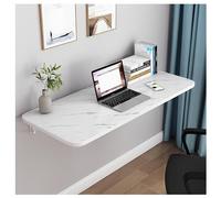 Tavolo pieghevole da parete, banco da lavoro salvaspazio e scrivania, per camera da letto, bagno o balcone, facile da pulire, elegante finitura bianca (100 x 40 cm)