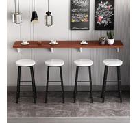 Tavolo pieghevole da parete, colore teak, 109,2 x 30,5 cm, tavolo da pranzo sottile in legno per negozi di tè, bar e piccoli spazi, design salvaspazio, soluzione versatile per la sala da pranzo