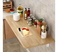 Tavolo pieghevole da parete, compatto per computer, tavolo da pranzo multi-funzione, cucina spazio-risparmio desk, colore Walnut, 60 x 30 x 1,6 cm, perfetto per piccole case e appartamenti