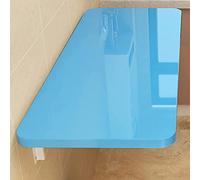 Tavolo pieghevole da parete con foglie cadenti, tavolo da lavanderia e cucina, scrivania galleggiante per casa, ufficio, bar, sala da pranzo, banco da lavoro compatto, blu, taglia: 9