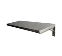 Tavolo pieghevole da parete in acciaio inox, 110 x 30 cm, ideale per lavanderia e piccoli spazi, include robuste staffe in metallo per una facile installazione