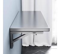Tavolo pieghevole da parete in acciaio inox 304, salvaspazio, scrivania per lavanderia e ufficio, altezza regolabile 30/39,9 cm, larghezza 40,6 - 119,9 cm, soluzione versatile per riporre oggetti