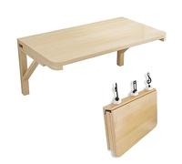 Tavolo pieghevole da parete in legno di pino, multifunzione, design a foglie cadenti, per bar, studio, scrivania, banco da lavoro, tavolo da pranzo, mobili salvaspazio