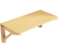 Tavolo pieghevole da parete, in legno, struttura stabile, angoli ad arco, facile da pulire, ideale per piccoli spazi, cucina, camera da letto, computer portatile,