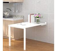 Tavolo pieghevole da parete, multifunzione, per casa, ufficio, cucina e sala da pranzo, banco da lavoro convertibile salvaspazio (119,4 x 50,8 cm) con viti incluse