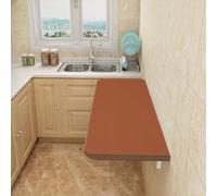 Tavolo pieghevole da parete per Kitchen, Living Room, Kids Room - Space-Saving Dining Table, Teca Color, 60 x 30 x 1,6 cm, versatile Folding Table for Home Use