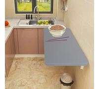 Tavolo pieghevole da parete per sala da pranzo e cucina, salvaspazio, 71,1 x 30,5 cm, scrivania per computer e studio, finitura scura, versatile tavolo da parete per piccoli spazi